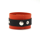 Multicolor Leather Bracelet Wide Charm Bracelets Punk Female Jewelry