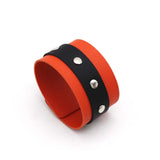 Multicolor Leather Bracelet Wide Charm Bracelets Punk Female Jewelry