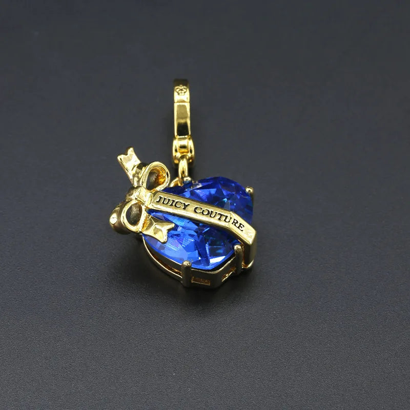 Multicolor Zircon Love Bow Crystal Pendant Bag Pendant