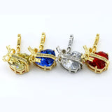 Multicolor Zircon Love Bow Crystal Pendant Bag Pendant