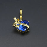 Multicolor Zircon Love Bow Crystal Pendant Bag Pendant