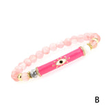 Multicolor Stone Evil Eye Charms Bracelet