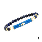 Multicolor Stone Evil Eye Charms Bracelet