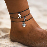 Multilayer Vintage Butterfly Snake Chain Anklet for Women