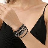 Heart Rhinestone Magnetic Bracelet for Women