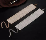 Crystal Choker Necklace Multilayer Chain Necklaces for Women