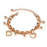 Heart Bead Pendant Bracelet for Women Charm Bracelets