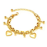 Heart Bead Pendant Bracelet for Women Charm Bracelets