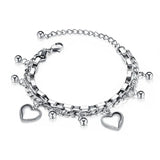 Heart Bead Pendant Bracelet for Women Charm Bracelets