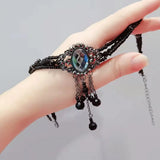 Multilayer Pearl Necklace Rhinestones Clavicle Chain Girls Neck Jewelry