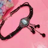 Multilayer Pearl Necklace Rhinestones Clavicle Chain Girls Neck Jewelry