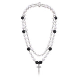 Multilayer Rhinestone Cross Necklace Girl Jewelry