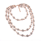 Vintage Simulated Pearls Crystal Choker Necklace Women