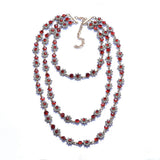 Vintage Simulated Pearls Crystal Choker Necklace Women