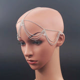 Crystal Tassel Head Chain Women's Hair Jewelry