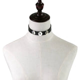 Multi-Color Punk Leather Collar Choker Necklace for Snap Jewelry
