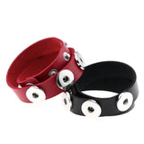 Multi-Color Punk Leather Collar Choker Necklace for Snap Jewelry