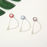 Hijab Pins Pearl Crystal Brooches Chain Floral Scarf Pin 12 Pcs/lot