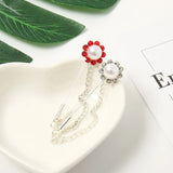 Hijab Pins Pearl Crystal Brooches Chain Floral Scarf Pin 12 Pcs/lot