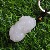 Pixiu Jade KeyChain Fine Jewelry Men Women