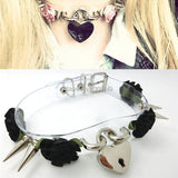 Harajuku Hot Dark Rivet Leather Choker Necklaces