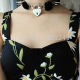 Harajuku Hot Dark Rivet Leather Choker Necklaces