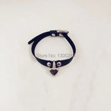 Harajuku Hot Dark Rivet choker sweet heart lock leather torques punk Necklaces