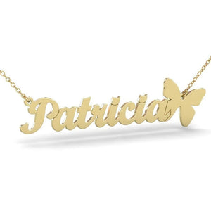 Custom Butterfly Name Necklace for Her