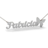Custom Butterfly Name Necklace for Her