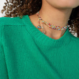 Long Pendant Necklace Witch Jewelry Rainbow Seed Beads
