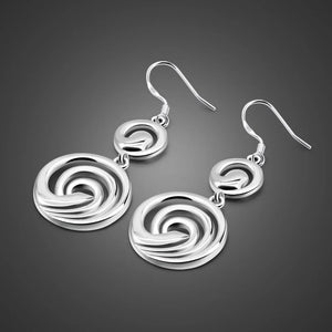 925 Sterling Silver Tai Chi Drop Earrings for Women