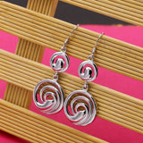 925 Sterling Silver Tai Chi Drop Earrings for Women