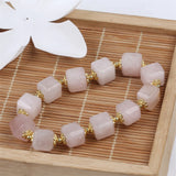 10mm Square Gemstone Beads Bracelet - Natural Stone Jewelry