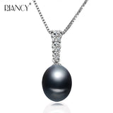 Natural Pearl Pendant Necklace 925 Sterling Silver Jewelry For Women