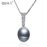 Natural Pearl Pendant Necklace 925 Sterling Silver Jewelry For Women