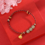 Chalcedony Chinese Character Blessing Charm Bracelets
