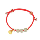 Chalcedony Chinese Character Blessing Charm Bracelets