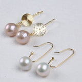 Unique Shape Freshwater Pearl Earrings for Women