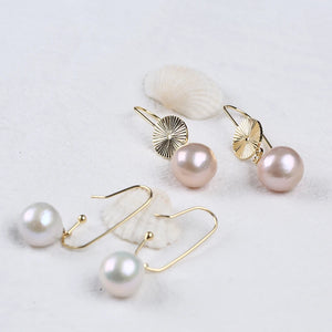 Unique Shape Freshwater Pearl Earrings for Women