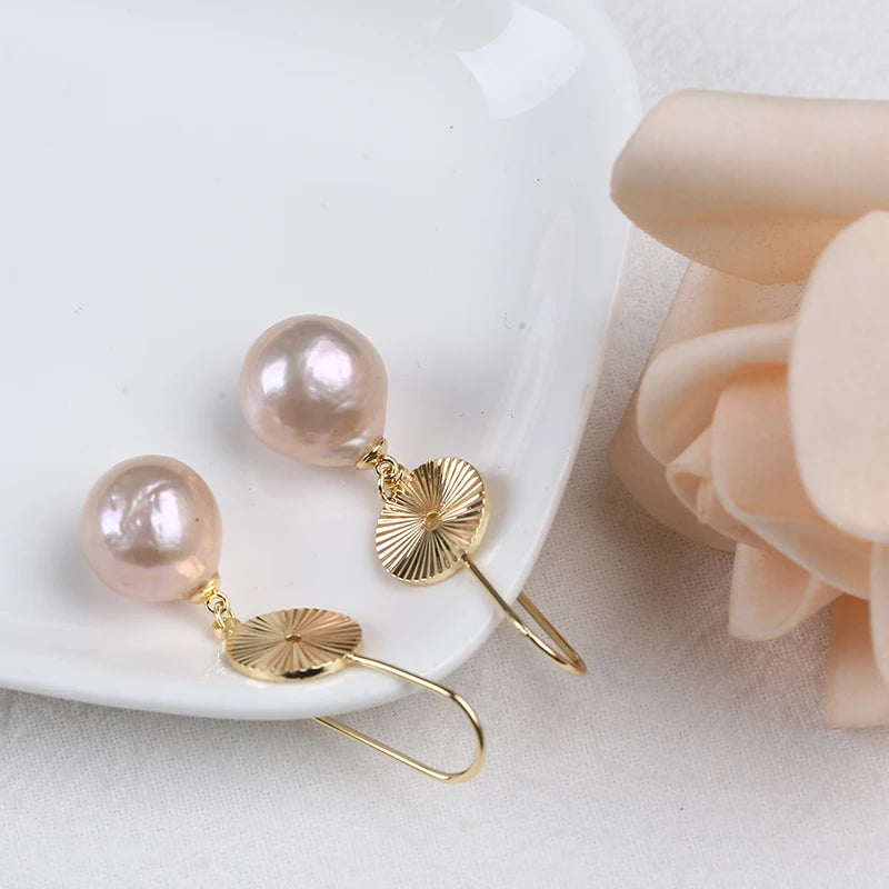 Unique Shape Freshwater Pearl Earrings for Women