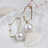 Unique Shape Freshwater Pearl Earrings for Women