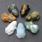 Crystal Healing Frog Statue Carved Crafts Ornament