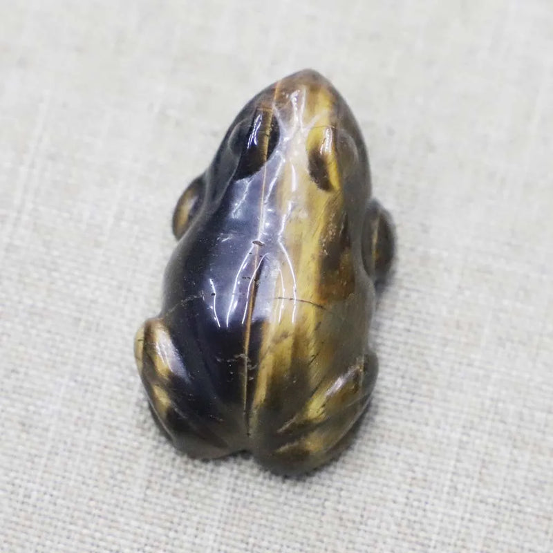 Crystal Healing Frog Statue Carved Crafts Ornament