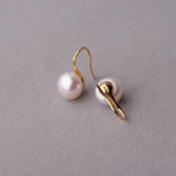 Freshwater Pearl Earrings 925 Sterling Silver Plated Wedding