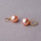 Freshwater Pearl Earrings 925 Sterling Silver Plated Wedding