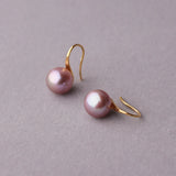 Freshwater Pearl Earrings 925 Sterling Silver Plated Wedding
