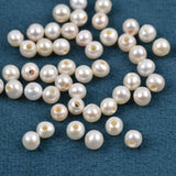 Natural Freshwater Round Pearl 4/6mm Large Hole Bead DIY Jewelry