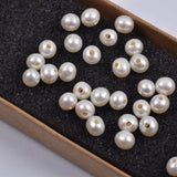 Natural Freshwater Round Pearl 4/6mm Large Hole Bead DIY Jewelry