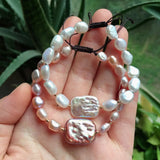 Freshwater Pearl Bracelet Baroque Charm Healing Strand Jewelry