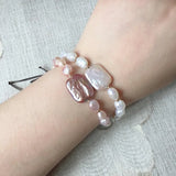 Freshwater Pearl Bracelet Baroque Charm Healing Strand Jewelry